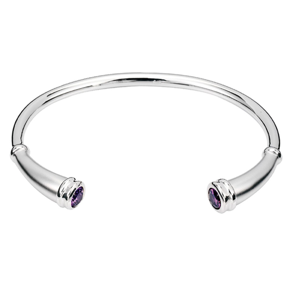 Cremation jewelry keepsake bracelet Classic Round Cuff Sterling Silver by Treasured Memories, Inc.