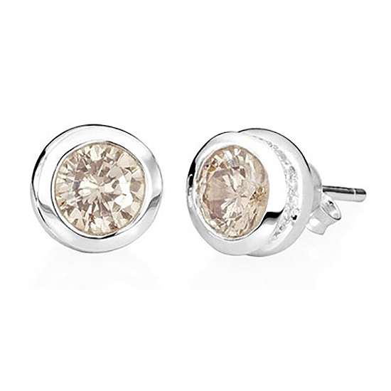 Sterling Silver Stud Citrine Earrings – November Birthstone - Keepsake Jewelry | Treasured Memories